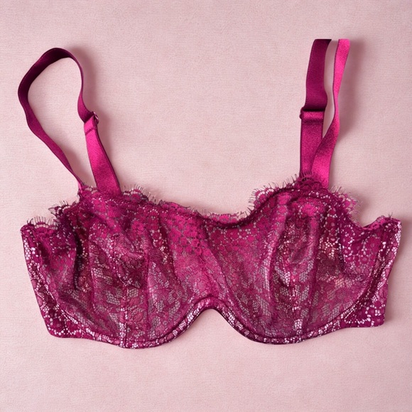 Victoria's Secret Other - Victoria's Secret Burgundy Lace Balconette Bra
